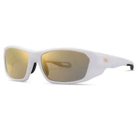 VeyRey Sportovní polarizační sluneční brýle Borned bílá obruba zlatá skla (8596545423982)