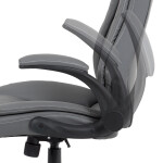 Kancelářské křeslo, houpací mechanismus, šedá ekokůže, KA-G301 GREY
