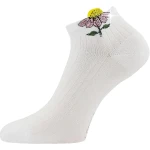 LONKA Ponožky dámské elegantní FLITANA 02 s kamínky BÍLÉ (3 páry) 35-38 126887