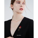 Exkluzivní brož Swarovski Elements Bethany - růže, Červená