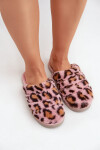 Futrzane Pantofle Dámské Leopard Inblu EK000008 Růžové 36