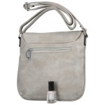Dámské koženkové crossbody s klopou Debora, šedá