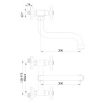INVENA - Umyvadlová/ dřezová baterie ROMA, 20cm, otočný výtok typu S BC-21-00S-L