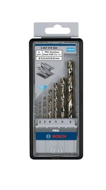6-dílná sada kobaltových vrtáků do kovu HSS-Co Bosch Robust Line 2-8 mm (2 607 019 924)