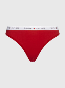 Dámská tanga CURVE TOMMY ICONS LOGO WAISTBAND THONG UW0UW04017XLG červená TOMMY Hilfiger