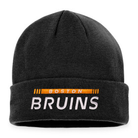 Fanatics Pánská Zimní Čepice Boston Bruins Authentic Pro Game & Train Cuffed Knit Black