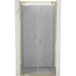 MEXEN - Exo sprchové dveře křídlové90, transparent, zlatá 8182-090-000-50-00
