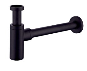 Kielle - Sifony Umyvadlový sifon, průměr 32 mm, kulatý, kov, matná černá 30901044