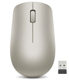 Lenovo 530 béžová / Bezdrátová myš / 1200 DPI / 2.4GHz Nano USB dongle / 1x AA (GY50Z18988)