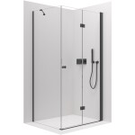 CERANO Sprchový kout Volpe L/P - 6 mm - černá matná, transparentní sklo - 90x90x190 cm - zalamovací