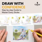 Castle art supplies Castle art supplies, Spring, sada pastelek v jemných odstínech, 72 ks