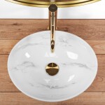 REA - Umyvadlo na desku Sofia Nature Marble REA-U6605