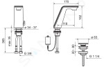 HANSA - Alessi Sense Elektronická umyvadlová baterie, napájení z baterie, chrom 07732201