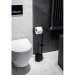 HOPA - WC štětka + držák papíru, nerez černá KD02071616