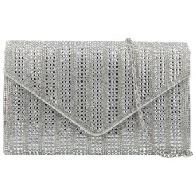 Třpytivé dámské psaníčko Michelle Moon Florida, stříbrné