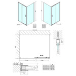 POLYSAN - EASY obdélníkový sprchový kout 1400x1000, čiré sklo L/P varianta EL1415EL3415