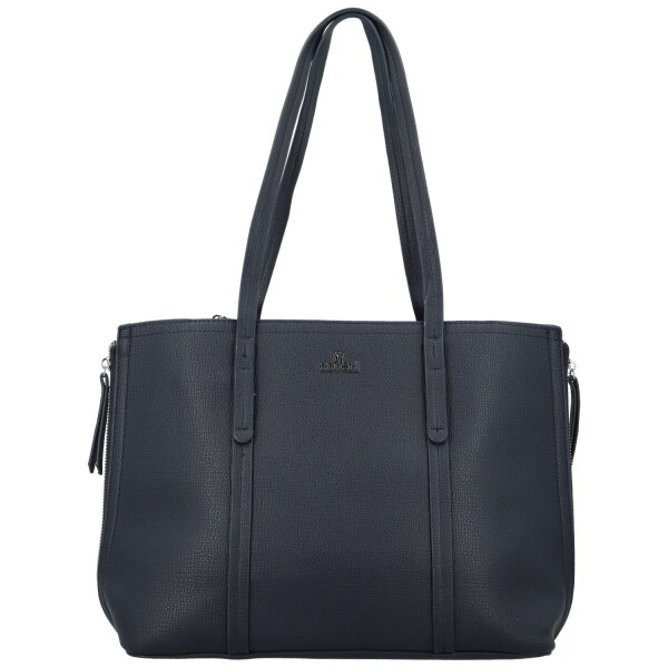 Módní dámská koženková kabelka na rameno Belle, tmavě modrá