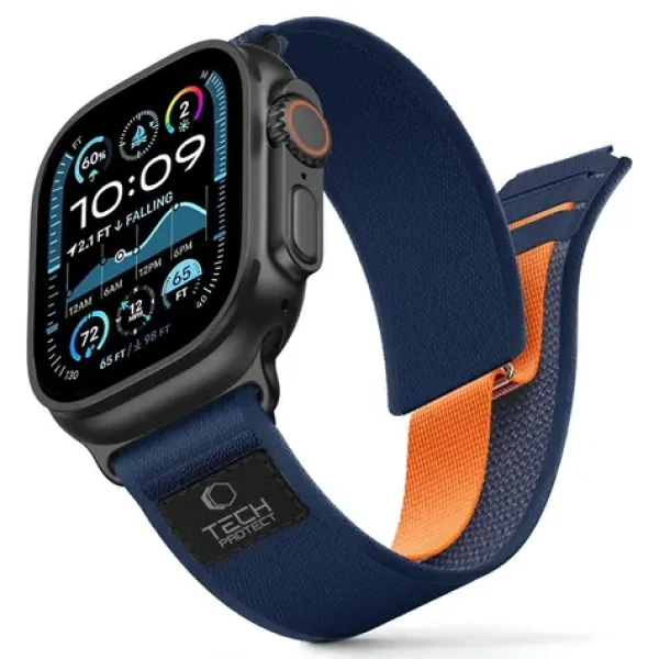 Tech-Protect Nylon Elite tmavě modrá / Řemínek pro Apple Watch / 44/45/46/49 mm / Nylon