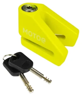 Racceway Zámek kotoučové brzdy 5,5 zelený / Zámek na kotoučovou brzdu / Průměr čepu 5 mm / Ocelové tělo / 2 klíče