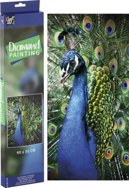 GRAFIX Diamantové malování Páv 40x50 cm