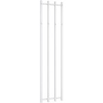 CERANO - Koupelnový radiátor Bertini - háčky na ručníky - boční připojení - 380 W - bílá lesklá - 1400x351 mm CER-124072