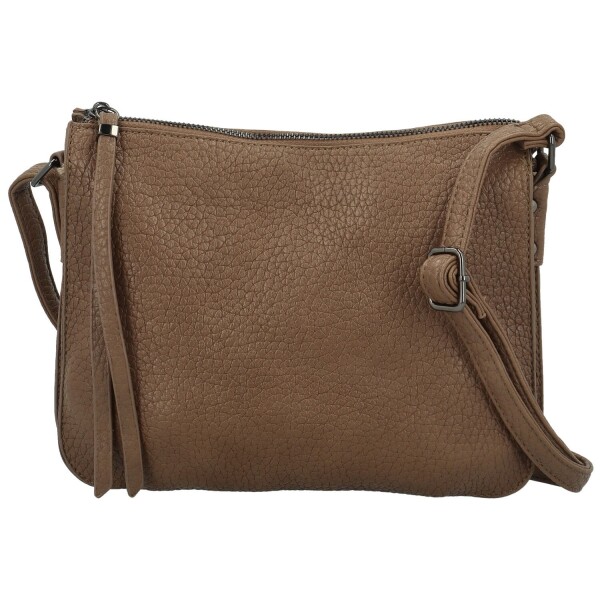 Trendy dámská koženková crossbody kabelka Maewa, khaki
