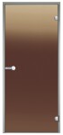 Dveře do parní sauny ALU HARVIA 9x21, bronzové, 890x2090 mm, šedý rám CDA92101L
