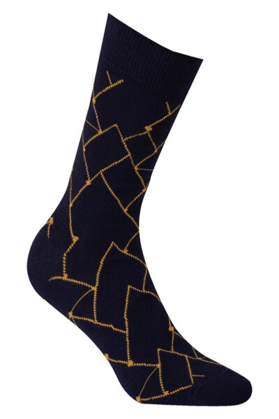Vzorované pánské ponožky PERFECT MAN-CASUAL Námořnictvo 39/41