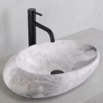 REA Umyvadlo na desku Roxy Stone 49x31 šedé REA-U6651