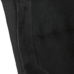 Křeslo ušák, černá látka, AK-388 BK2