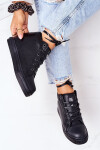 Leather Wedge Sneakers Big Star EE274127 Black 39