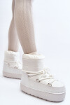 Dámské bílé zimní boty s vázáním Toolsa 41/42