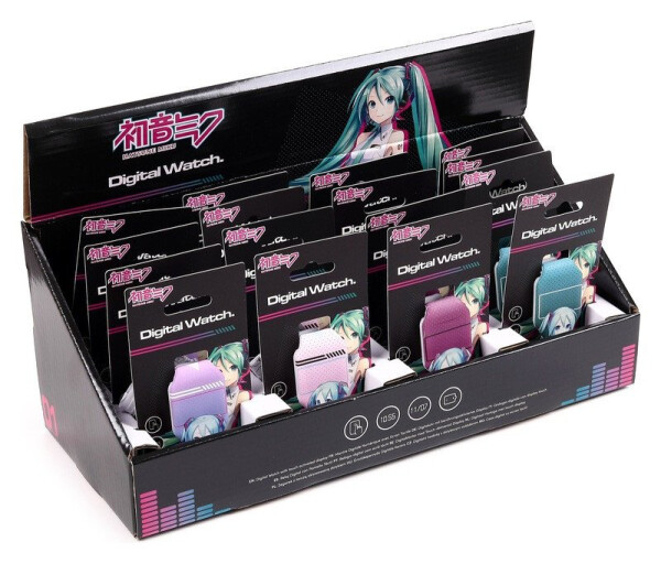Digitální silikonové hodinky Hatsune Miku (mix)