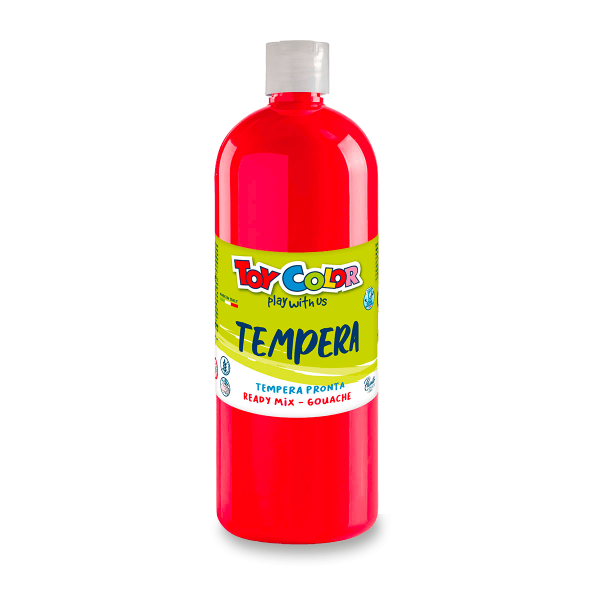 Toy Color Temperová barva Ready Tempera 1000ml - červená