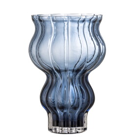 Bloomingville Skleněná váza Zanna Blue, modrá barva, sklo