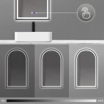 Tutumi - Zrcadlo LED 60x100cm DASH BLACK HOM-06504