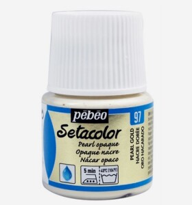 Barva na textil Pébéo Setacolor Pearl Opaque 45 ml - Zlatá perleťová 97