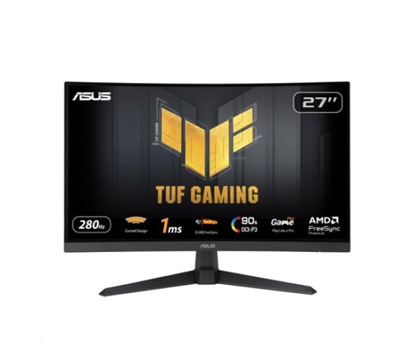 ASUS LCD 27" VG27VQM1B TUF Gaming 1920x1080, Full HD, Curved, 280Hz, ELMB, FreeSync, 1ms, 90% DCI-P3, HDMI, DP,VESA EDF_1011093