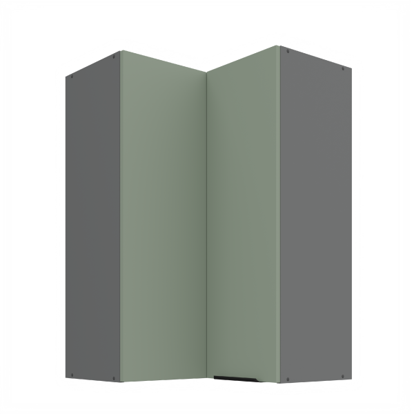 Horní rohová skříňka Aria ANT 60x60 GN-90 2F (90°) Barva korpusu: Antracit, Barva dvířek: SA - Aquamarine AFM