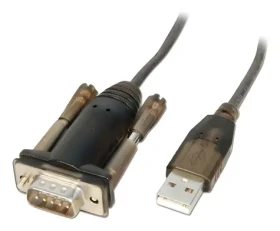 Lindy šedá / Převodník USB - sériový port / RS-232 / PL2303RA / 1,5 m (42855)