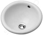 DURAVIT - Architec Umyvadlo, průměr 335 mm, s přepadem, bez otvoru pro baterii, bílá 0473340031