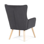 Křeslo ušák, šedá, manšestrová látka, AK-314 GREY2