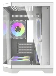 DarkFlash FT350 bílá / PC skříň / Mini věž / M-ATX / ITX / 5x ARGB / průhledná bočnice / bez zdroje (FT350 White)