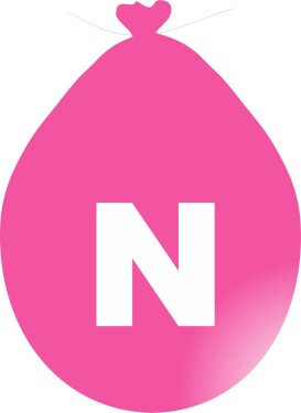 Balónek písmeno N růžové balonky.cz Balónek písmeno N růžové balonky.cz