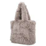 Stylová dámská plyšová kabelka do ruky Arianda, světle šedá