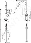 HANSGROHE - Focus M41 Dřezová baterie Focus s výsuvnou sprškou, EcoSmart, chrom 31833000