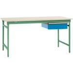 Manuflex LD1113.6011 ESD ESD pracovní stůl UNIDESK s kaučuk deska, rezedově zelená RAL 6011, Šxhxv = 2000 x 800 x 720-73