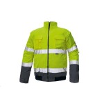 Bunda Hi-Vis CLOVELLY PILOT 2v1 reflexní odepínatelné rukávy žlutá/navy S - žlutá/navy