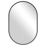 CERANO - Koupelnové LED zrcadlo Balzo, kovový rám - černá matná - 40x60 CER-NT8144H-40X60