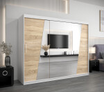 Šatní skříň Abi R0 Barva korpusu: Bílá, Rozměry: 120 cm, Dveře: Černá